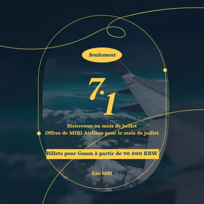 Promouvoir les meilleures offres de vols dans les couleurs tendance du bleu marine et du jaune