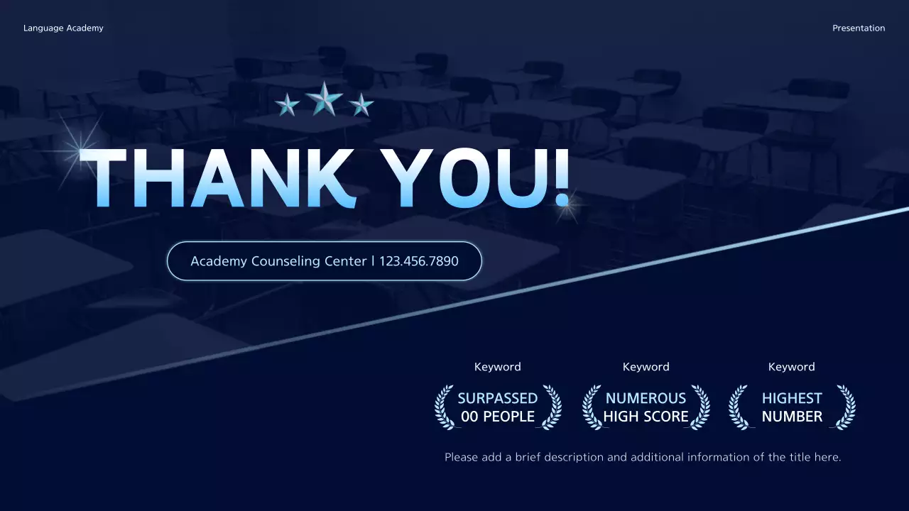 Blue Modern Language Presentation