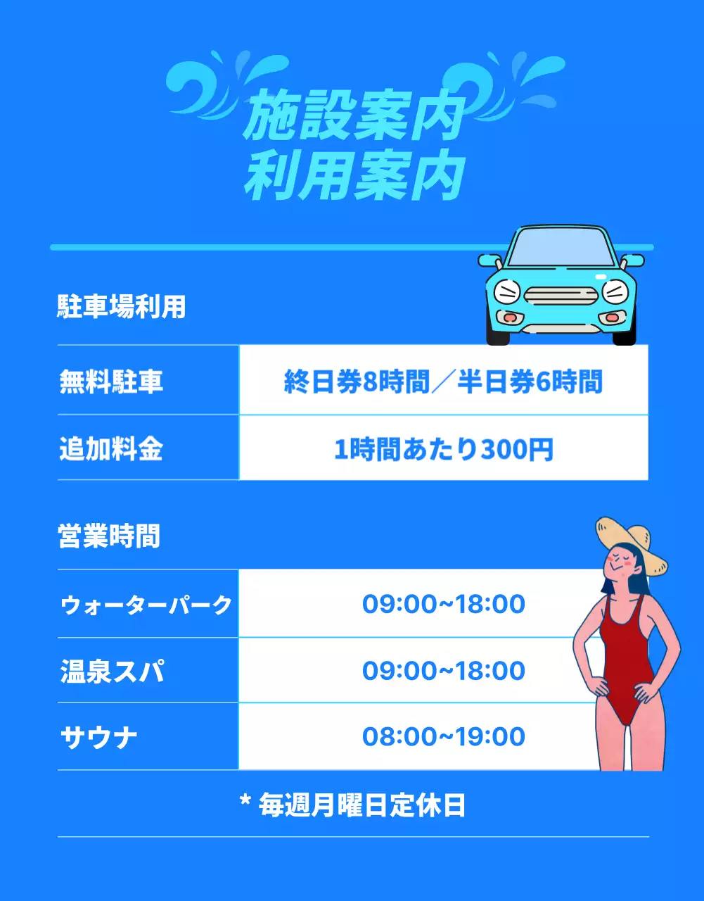 青 ポップ ウォーターパーク ポスター 詳細ページ