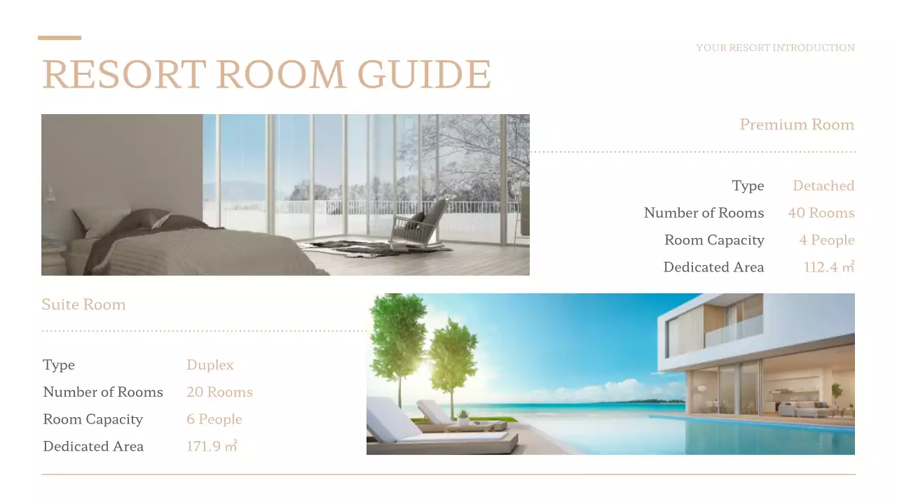 Beige Modern Resort Promotion Presentation