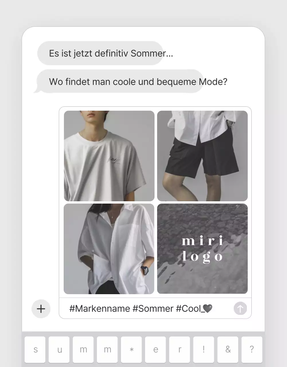Bewerben Sie Ihre Intro-Seite in einem trendigen Mode-Einkaufszentrum in Grau und Hellblau