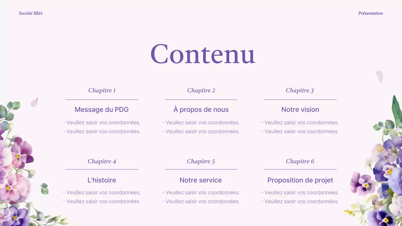 Une présentation luxueuse de la marque en violet