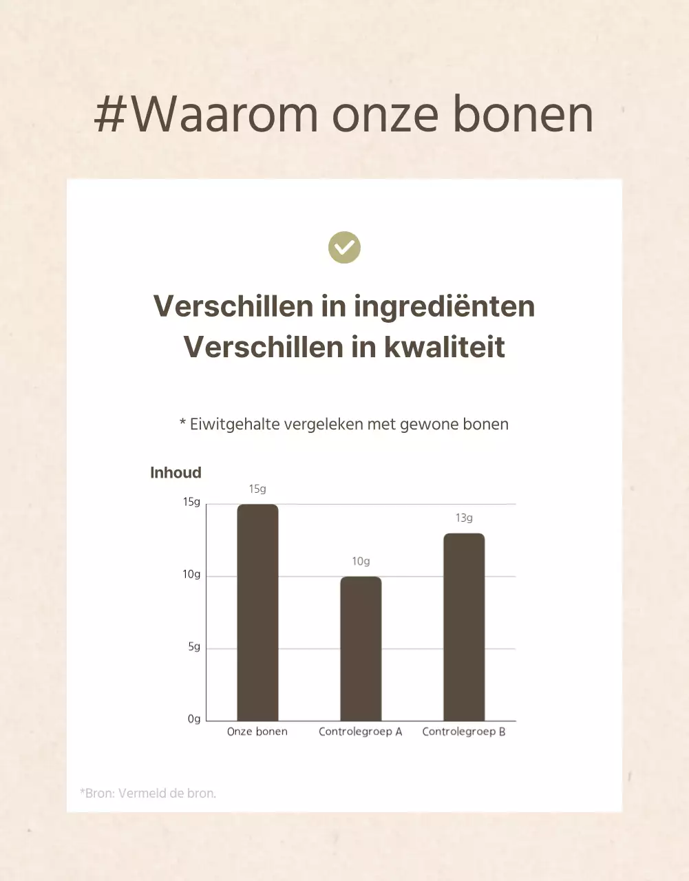 Sojamelk promoten in een moderne stijl in beige en kaki