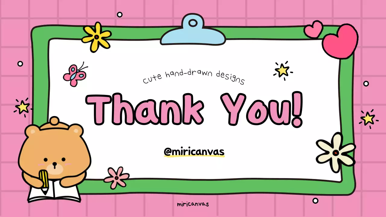 A cute pink and green educational promotion