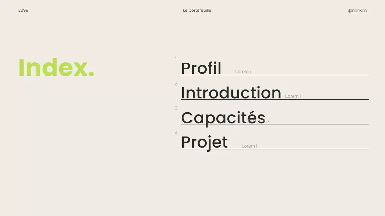 Un portfolio simple à imprimer pour les carriéristes, en vert lime et en noir