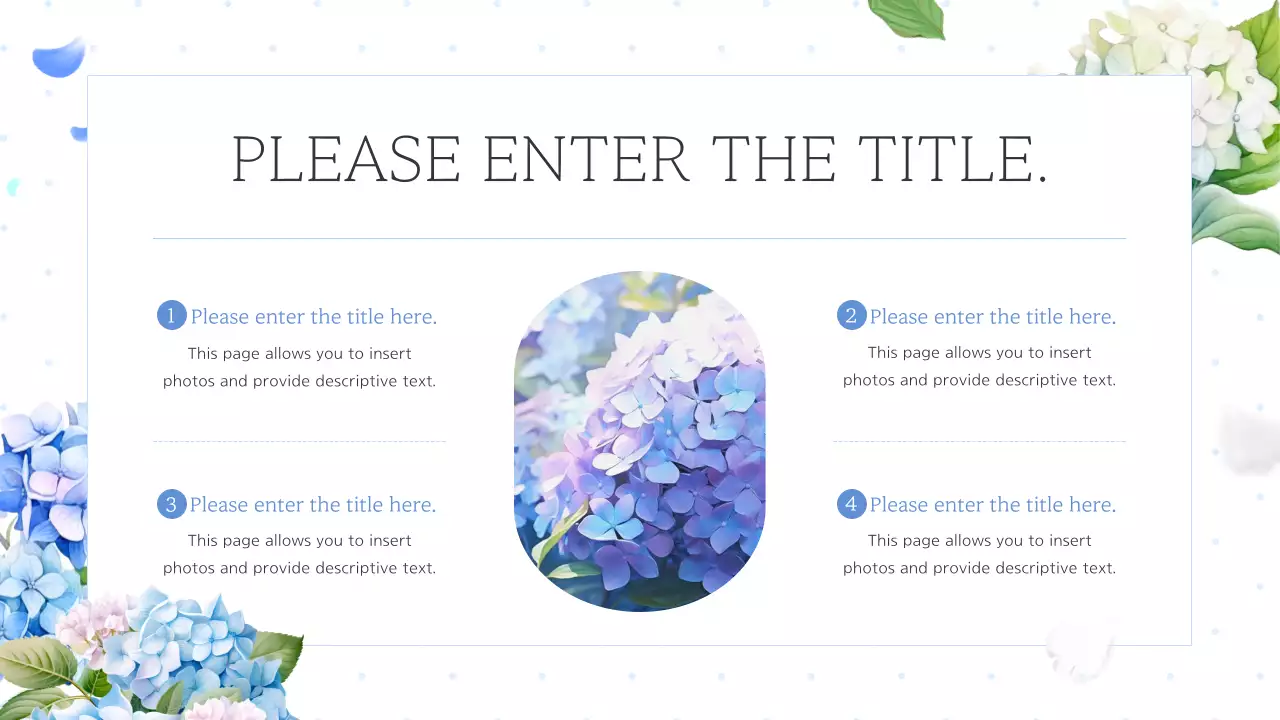 블루 플로럴 썸머 프리젠테이션