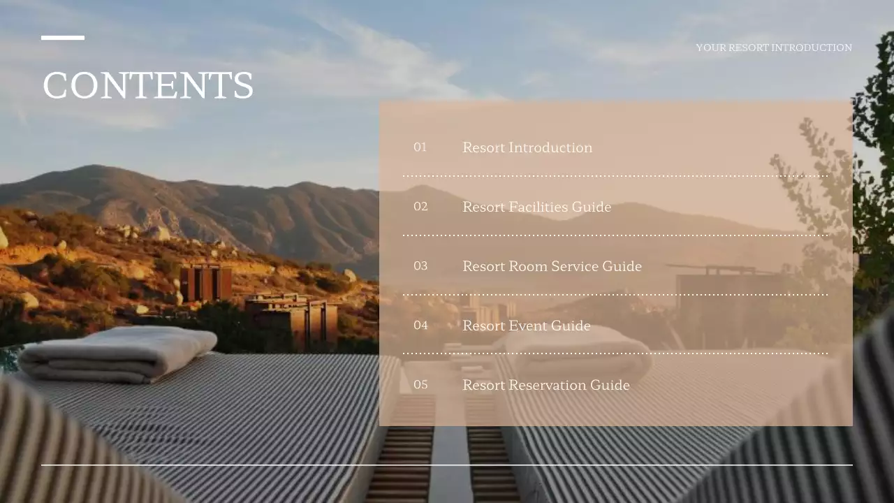 Beige Modern Resort Promotion Presentation