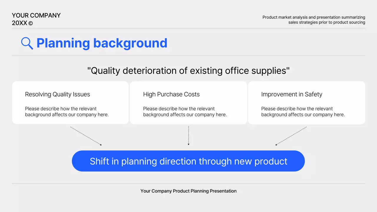 Blue Modern Product Plan Document Presentation