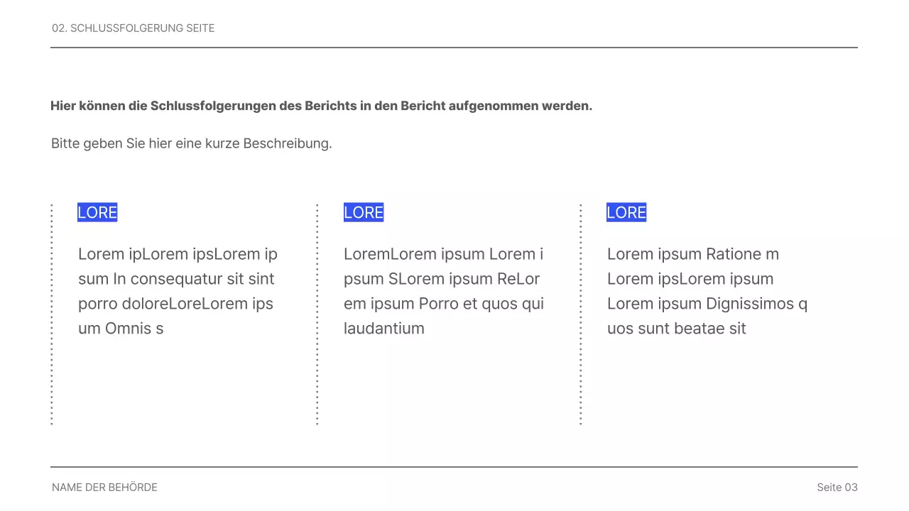 Einfacher druckbarer Unternehmensbericht in Grau und Blau