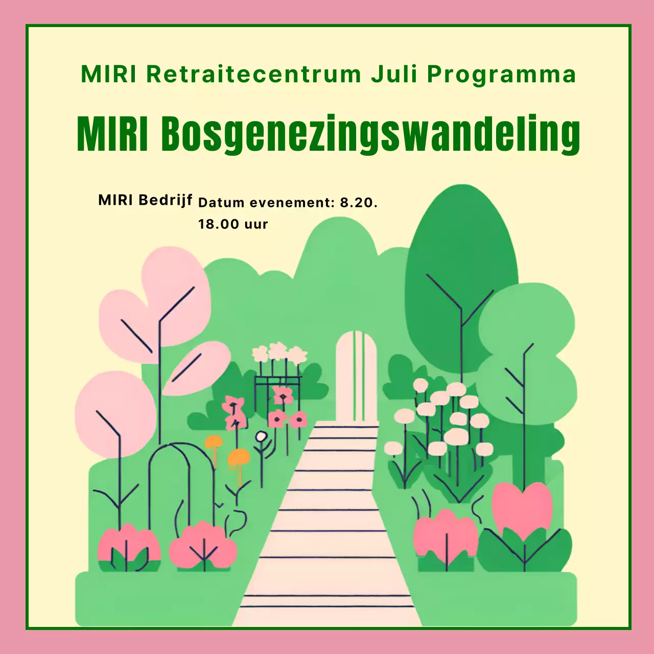 Het roze wandelprogramma promoten