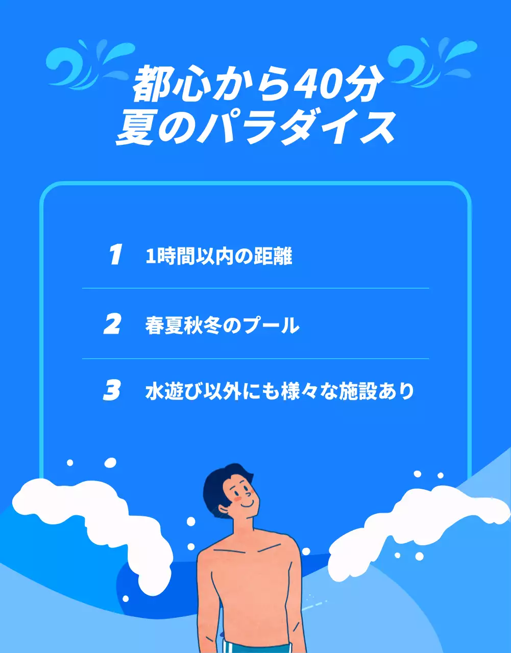 青 ポップ ウォーターパーク ポスター 詳細ページ