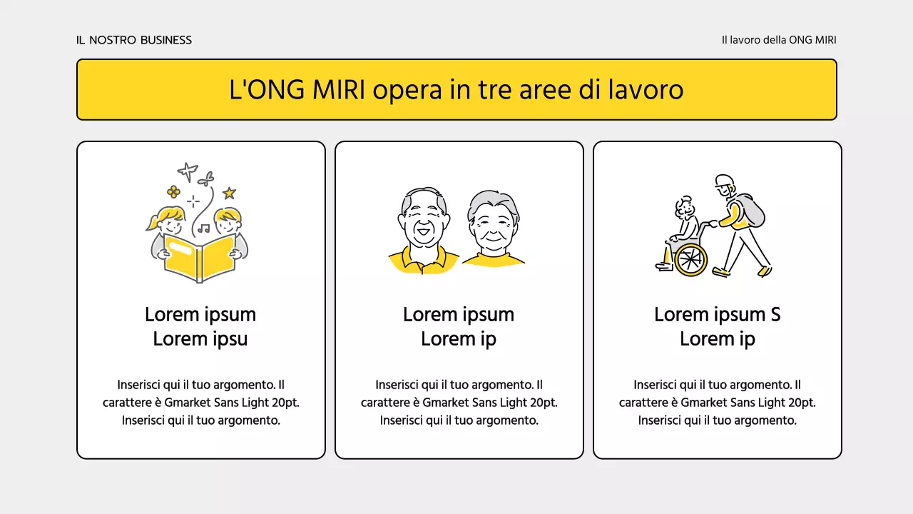 Materiale didattico semplice del corpo giallo e grigio