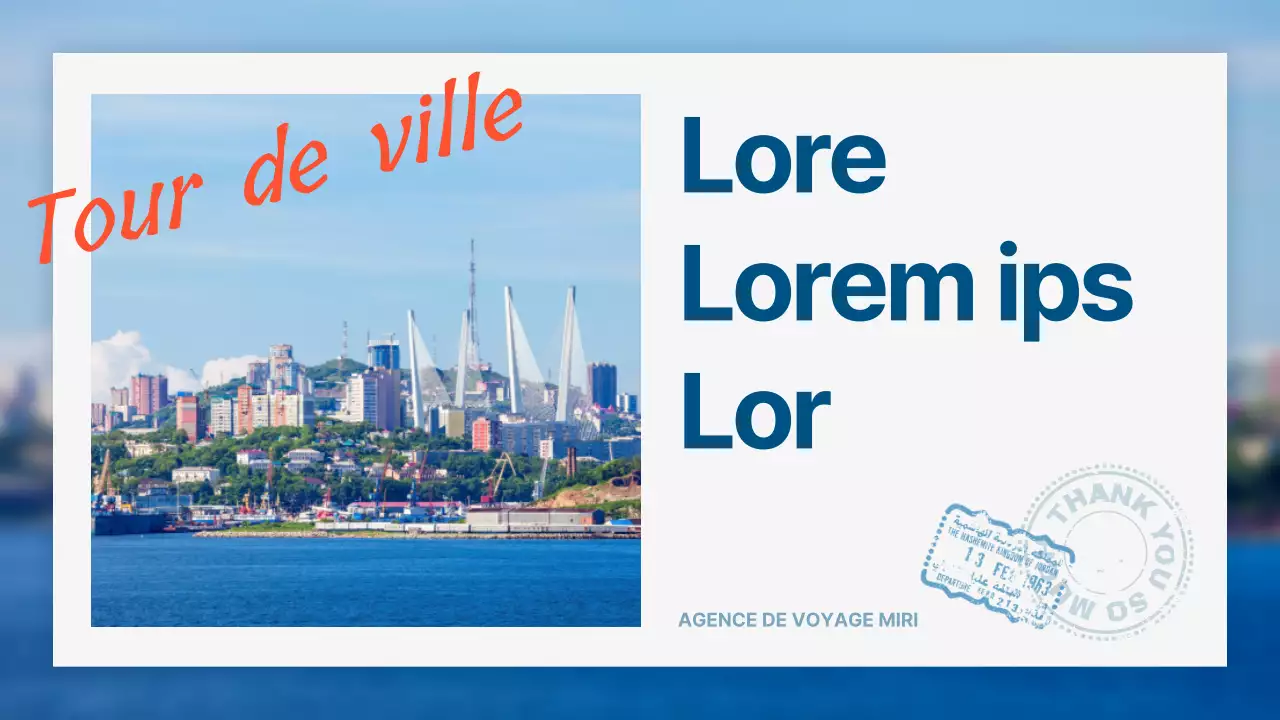 Un guide touristique moderne en bleu clair et bleu marine