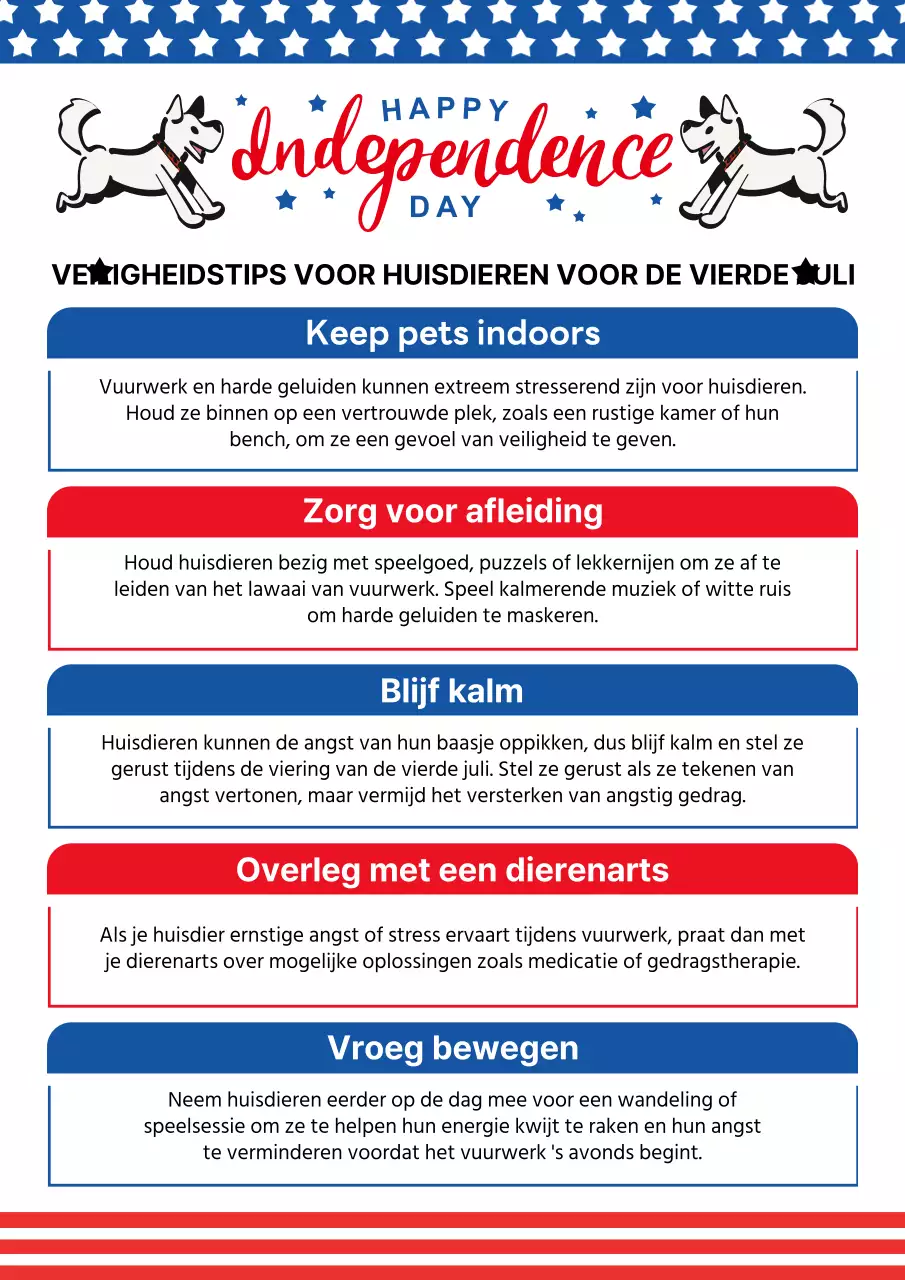 Eenvoudige huisdiertips in rood en blauw