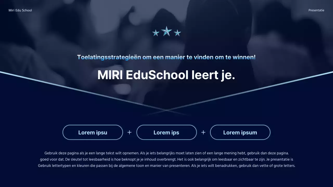 Promoot een speciale lezing met een eenvoudig kleurverloop in marineblauw