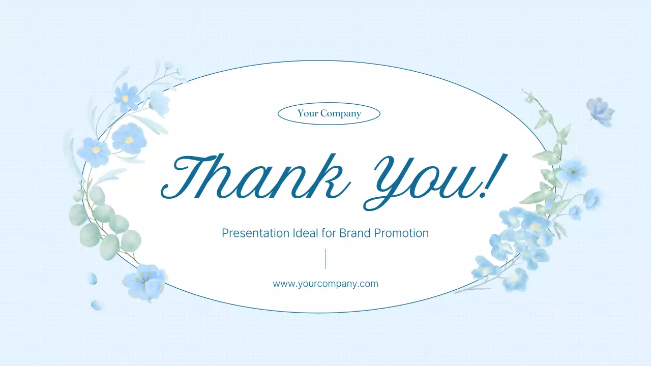 블루 플로럴 브랜드 프리젠테이션