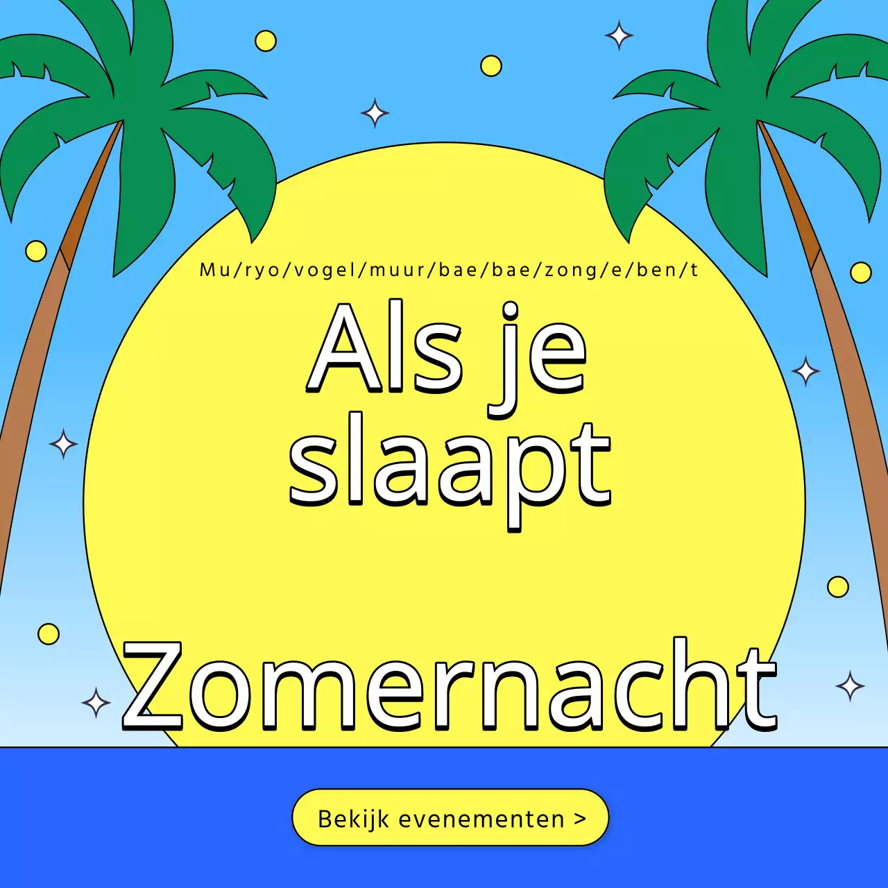 Een verzameling miniaturen van zomerevenementen met de nadruk op lichtblauw en warmroze