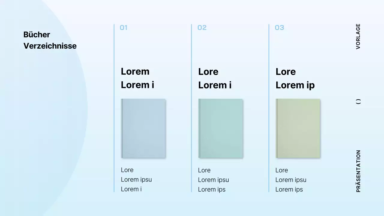 Minimalistischer Buchvorschlag in Hellblau und Minze