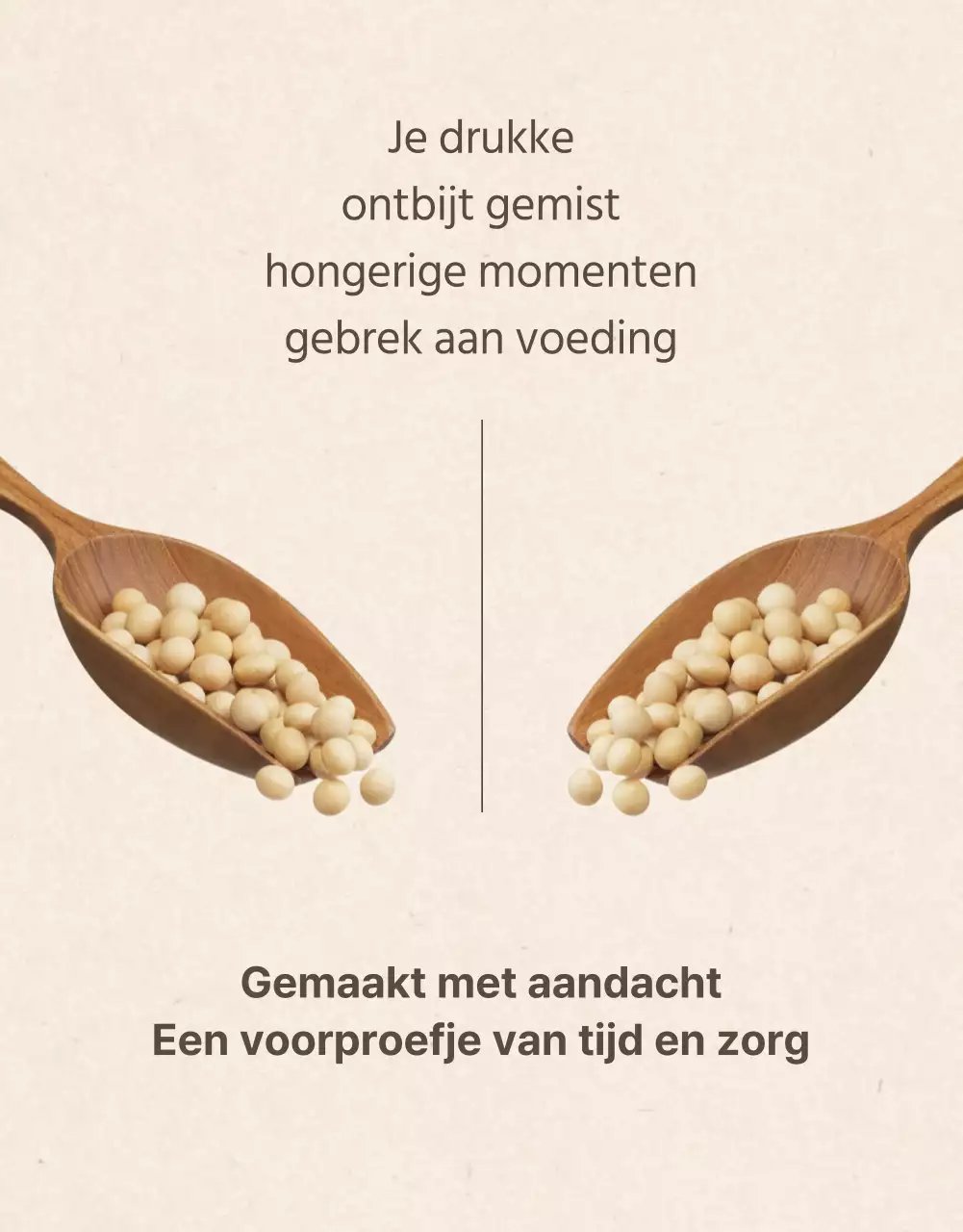 Sojamelk promoten in een moderne stijl in beige en kaki