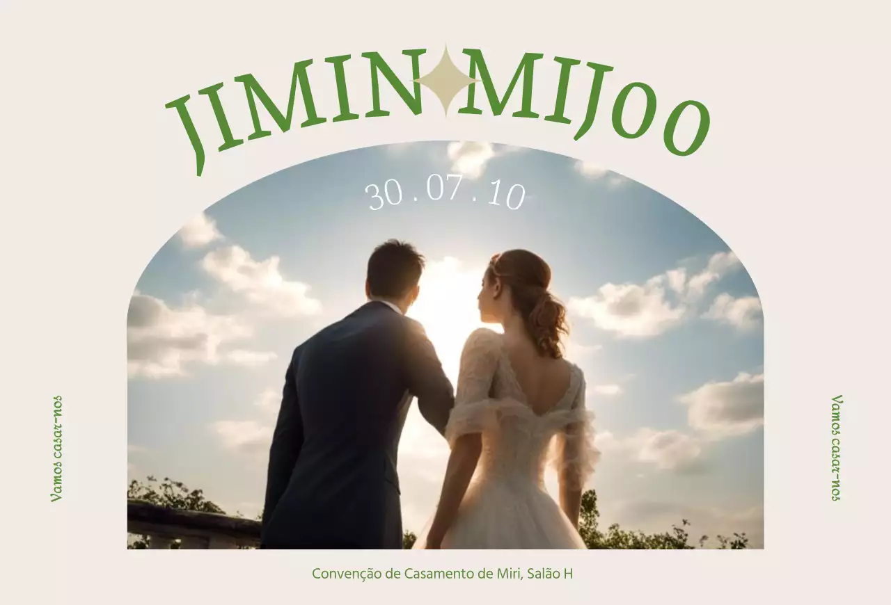 Convites de casamento bege