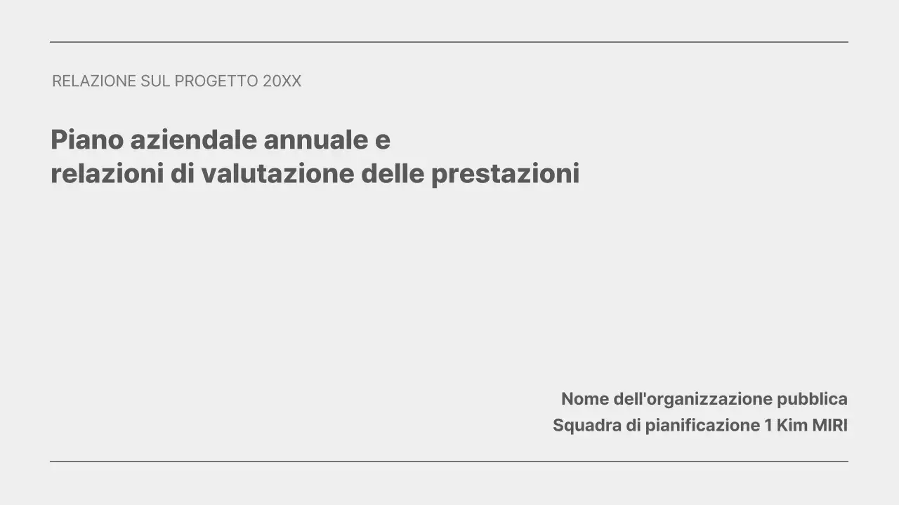 Semplice relazione aziendale stampabile in grigio e blu