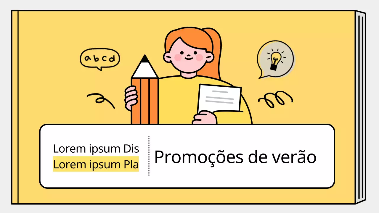 Um plano de aula simples para as férias de verão em amarelo e azul