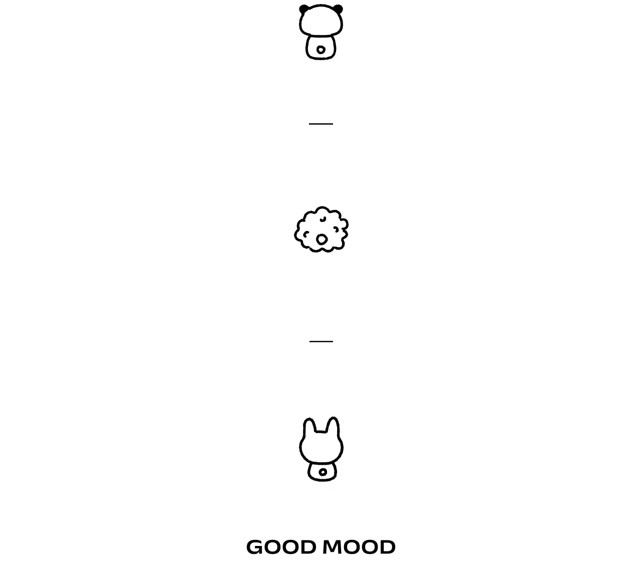 동물들 뒷모습 일러스트가 있는 귀여운 느낌의 카페 굿즈