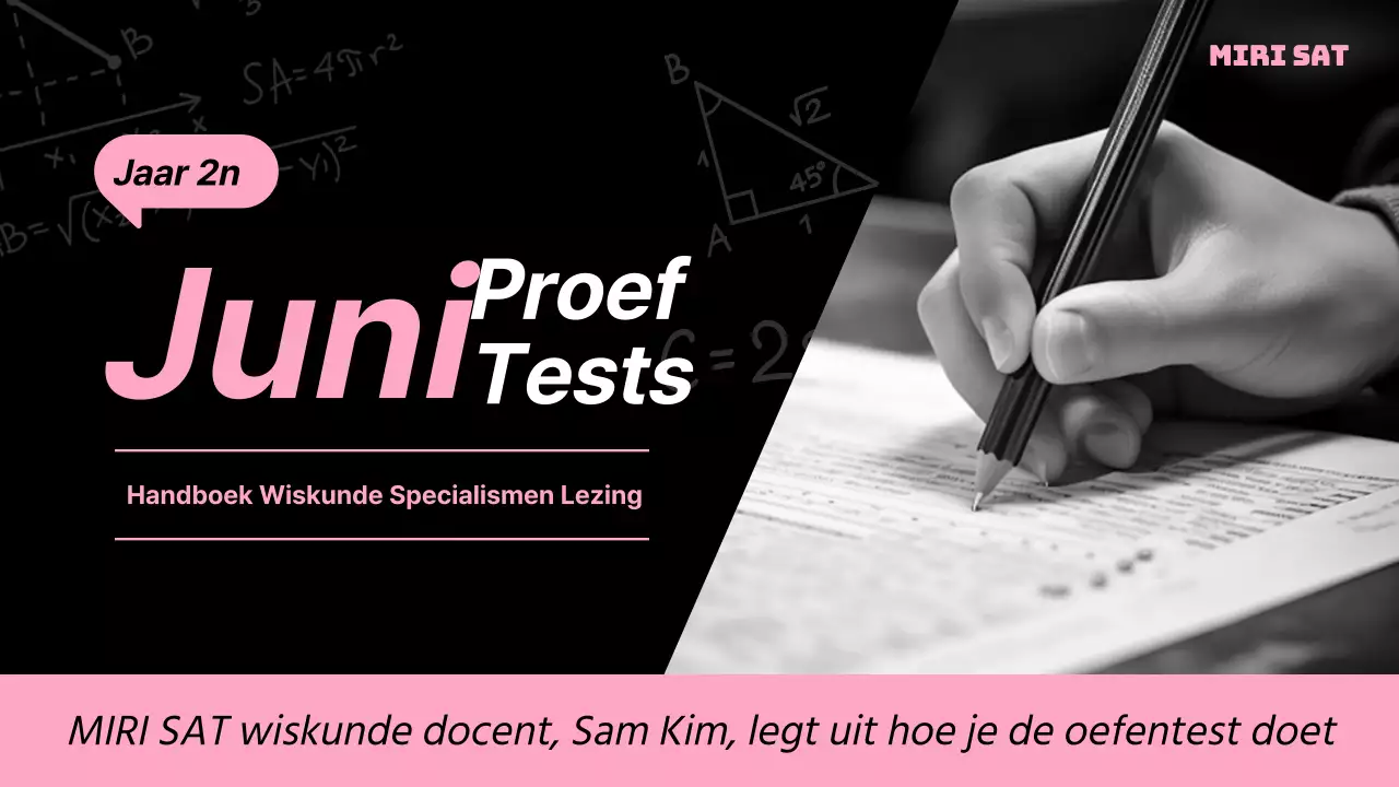 Eenvoudige zwart-roze oefentoets hand-out les