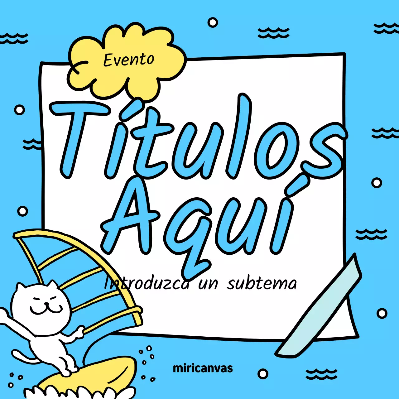 Promociona tus eventos de verano con amarillo y azul claro