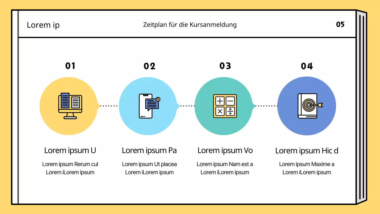 Ein einfacher Unterrichtsplan für die Sommerferien in Gelb und Blau