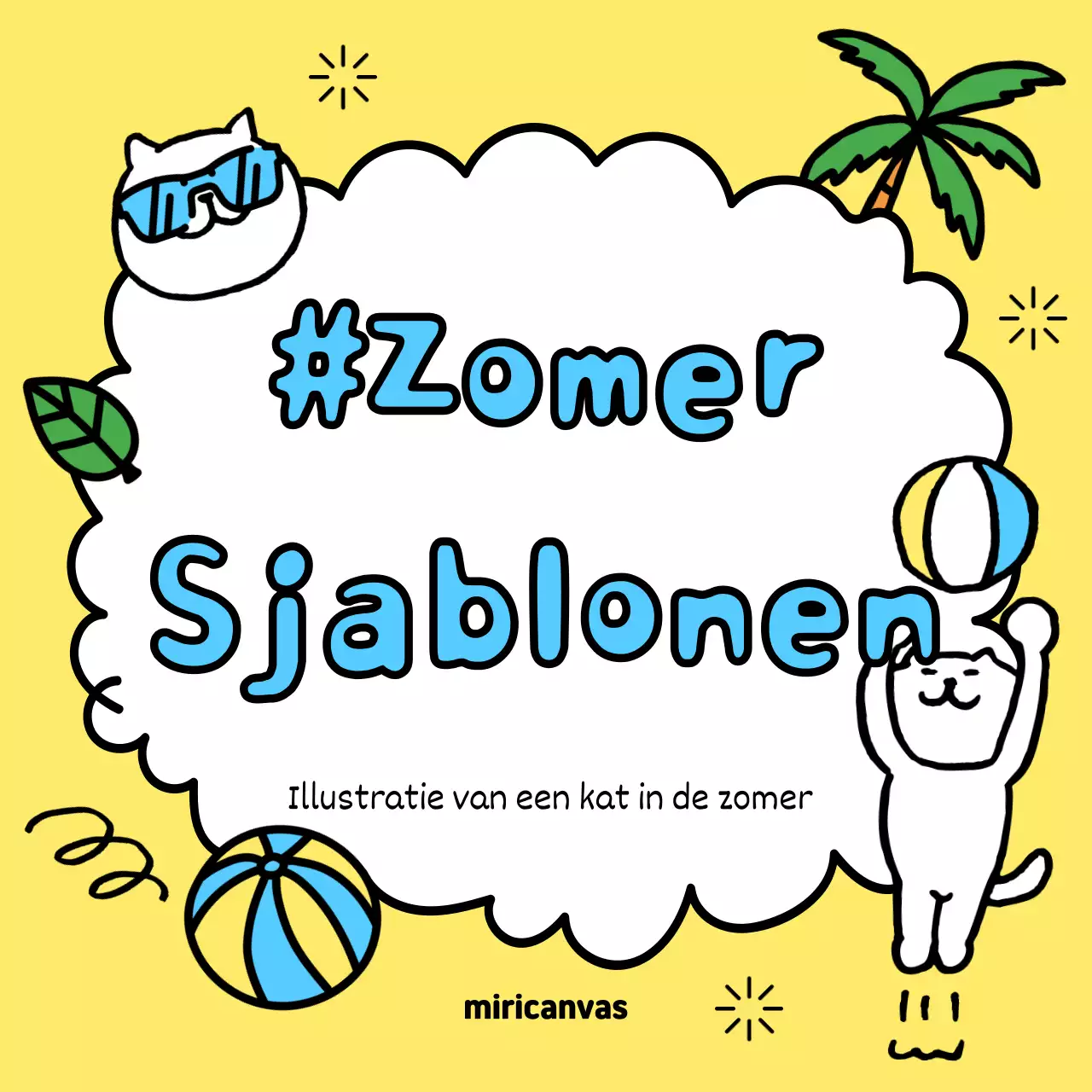 Promoot je zomerevenementen met geel en lichtblauw