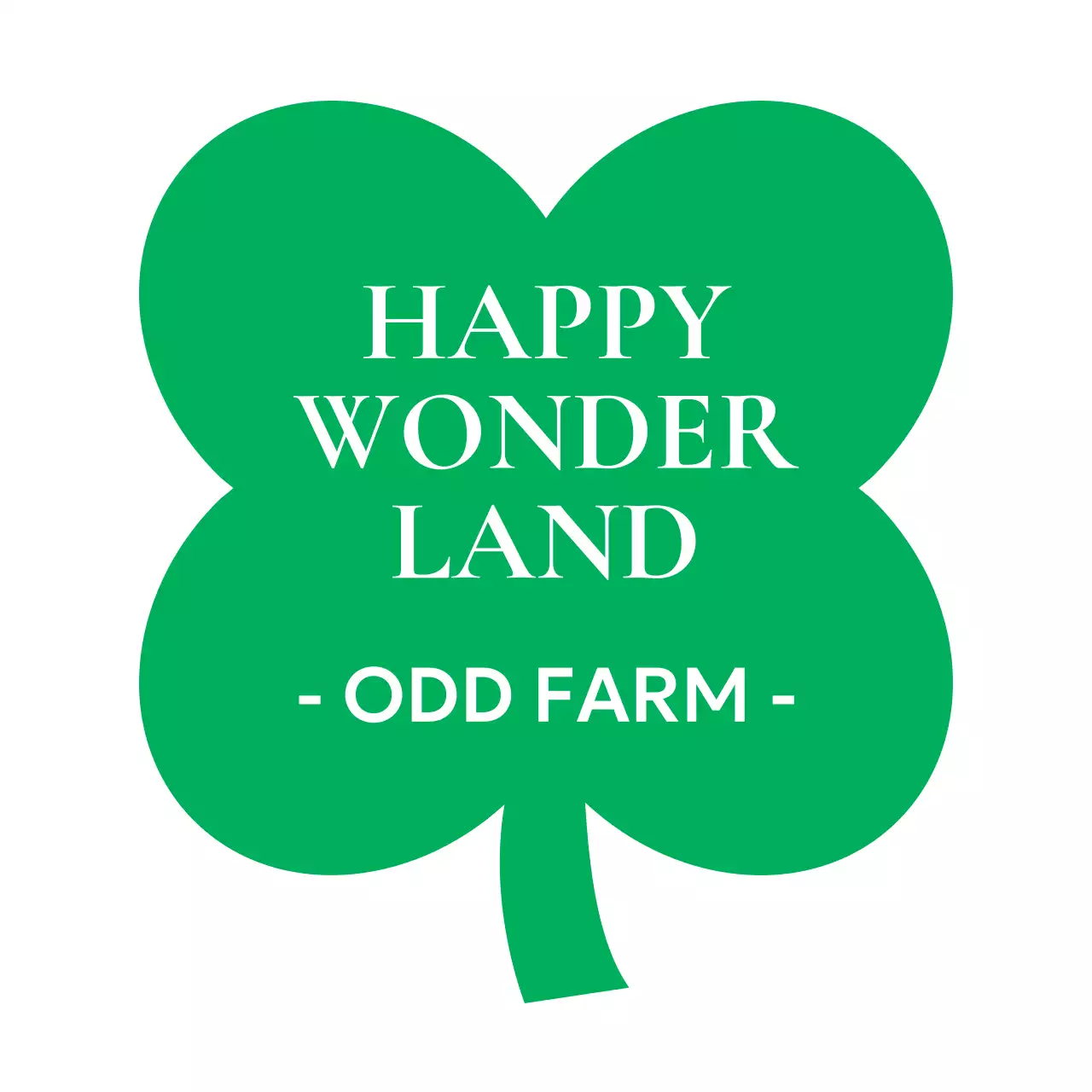 感性的な雰囲気の書体とクローバーアイコンを活用したデザイン