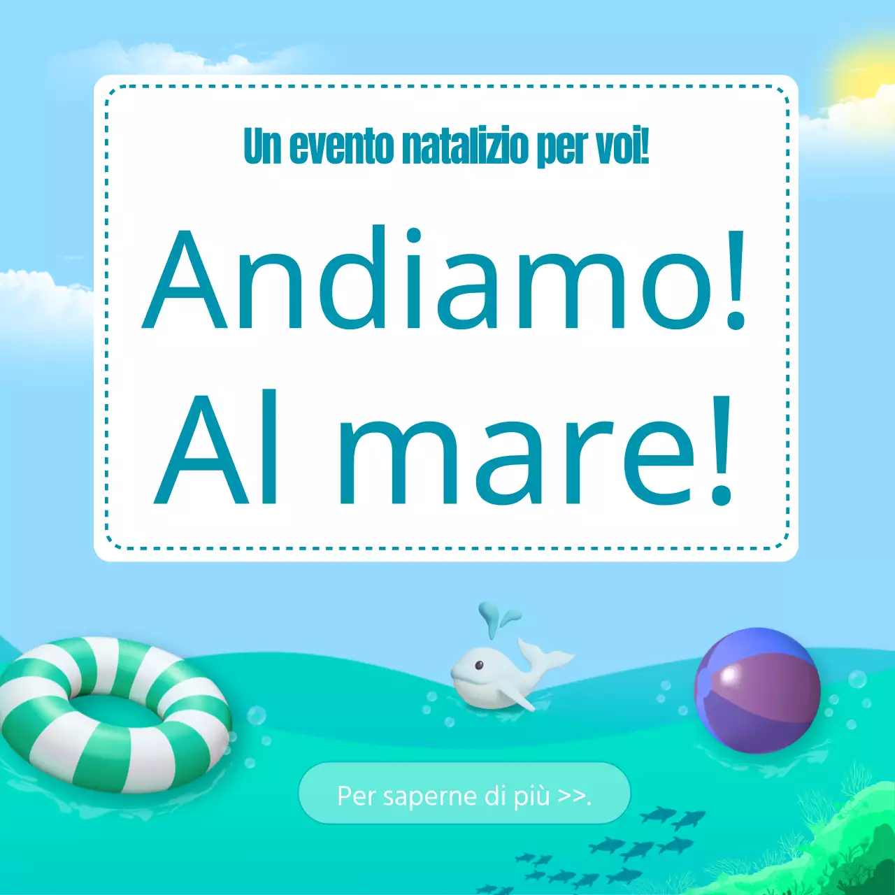 Una collezione di miniature di eventi estivi con accenti blu e rosa