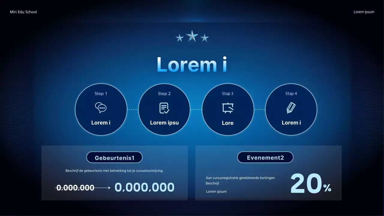 Promoot een speciale lezing met een eenvoudig kleurverloop in marineblauw