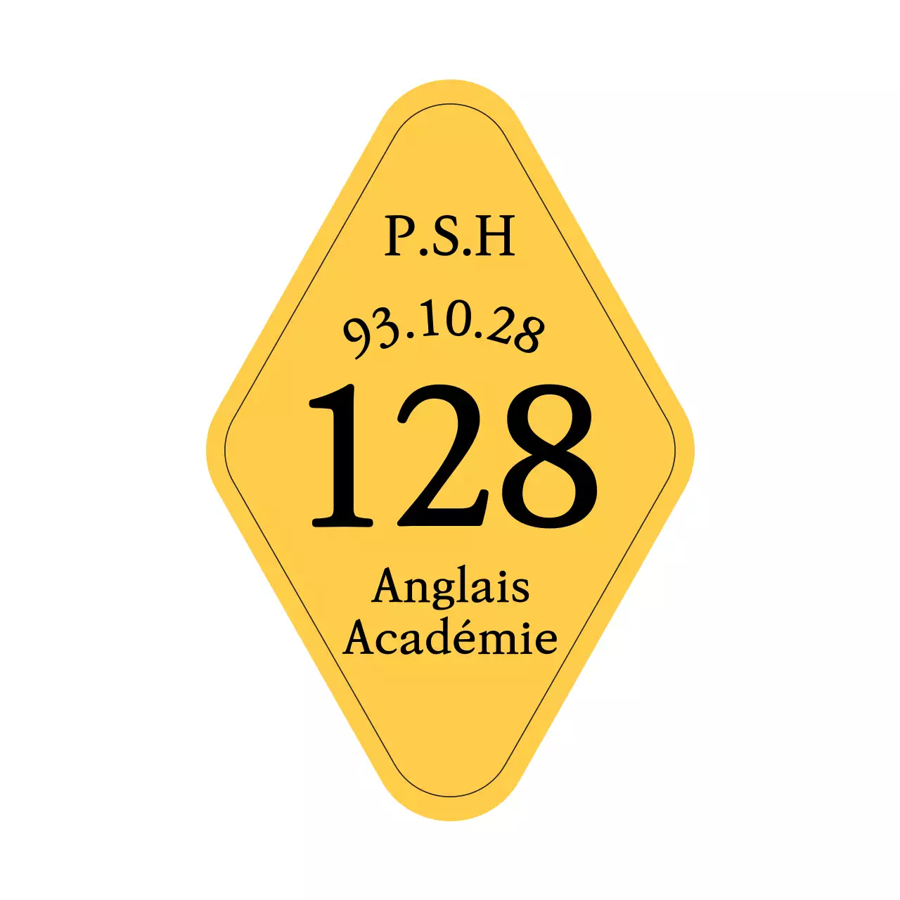 Hotel Une académie sentimentale de langue anglaise avec des formes en forme de porte-clés et des polices à empattement.