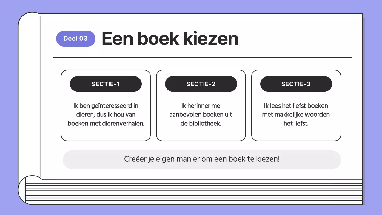 Eenvoudige leeslessen in paars en zwart