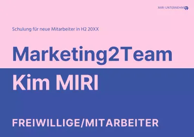 Modernes Namensschild für neue Mitarbeiter in rosa und blau