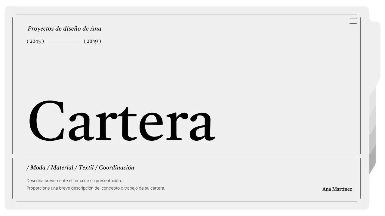 Cartera moderna imprimible en gris y blanco