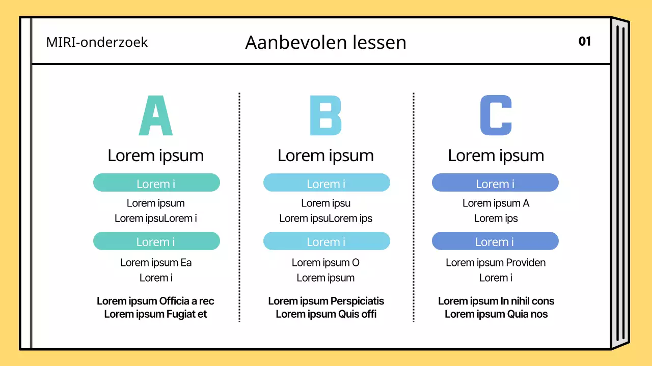 Een eenvoudig geel-blauw lesplan voor de zomervakantie