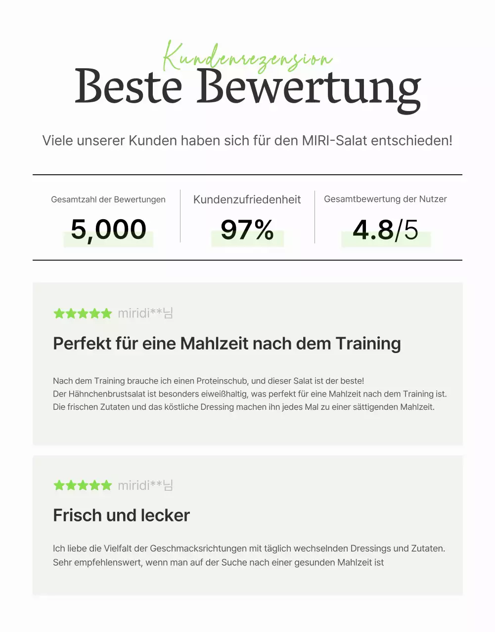 Förderung einer einfachen Salat-Review-Veranstaltung in Weiß und Lotusbohnen