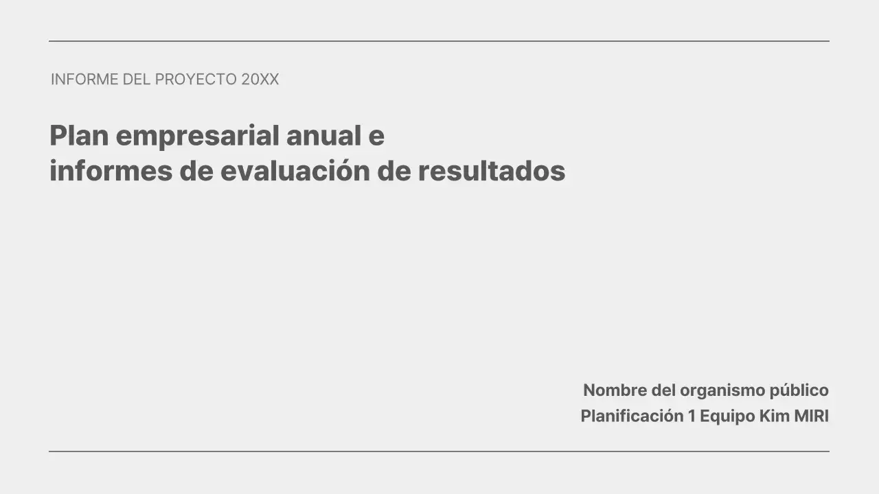 Informe corporativo sencillo imprimible en gris y azul
