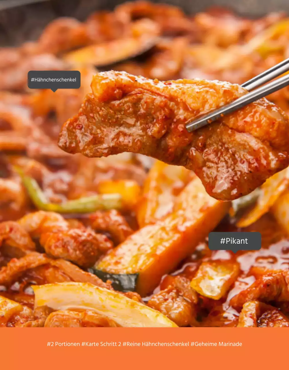 Fotolayouts für Grundnahrungsmittelsets in Orange und Elfenbein fördern