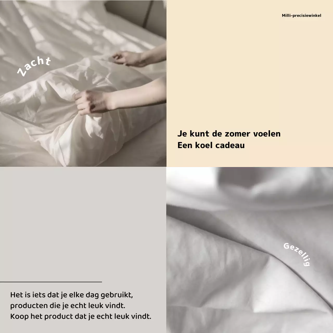 Eenvoudige ivoor en grijze productpromotieposten