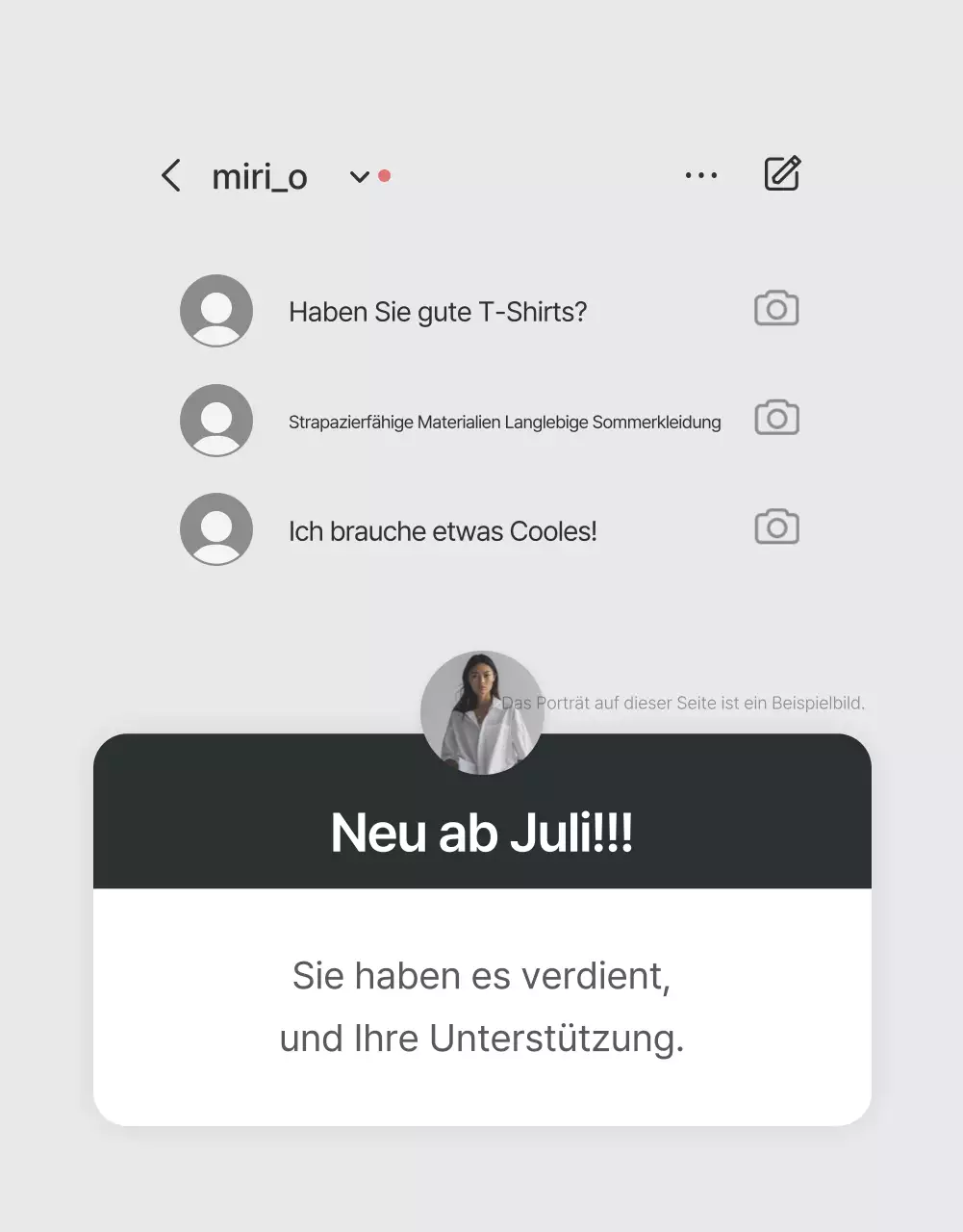 Bewerben Sie Ihre Intro-Seite in einem trendigen Mode-Einkaufszentrum in Grau und Hellblau