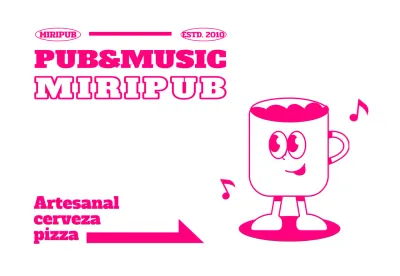 Señalización retro con personajes de jarras de cerveza