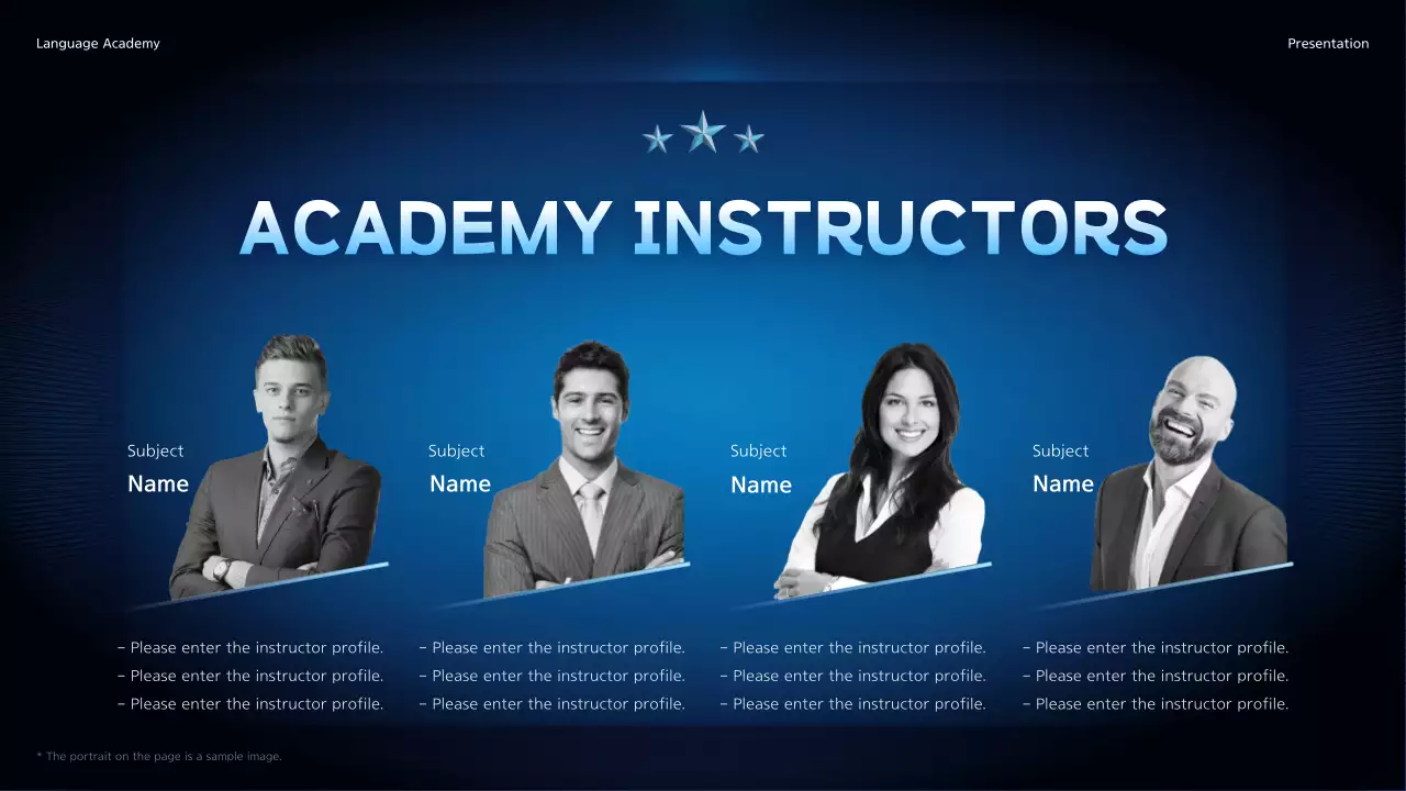 Blue Modern Language Presentation