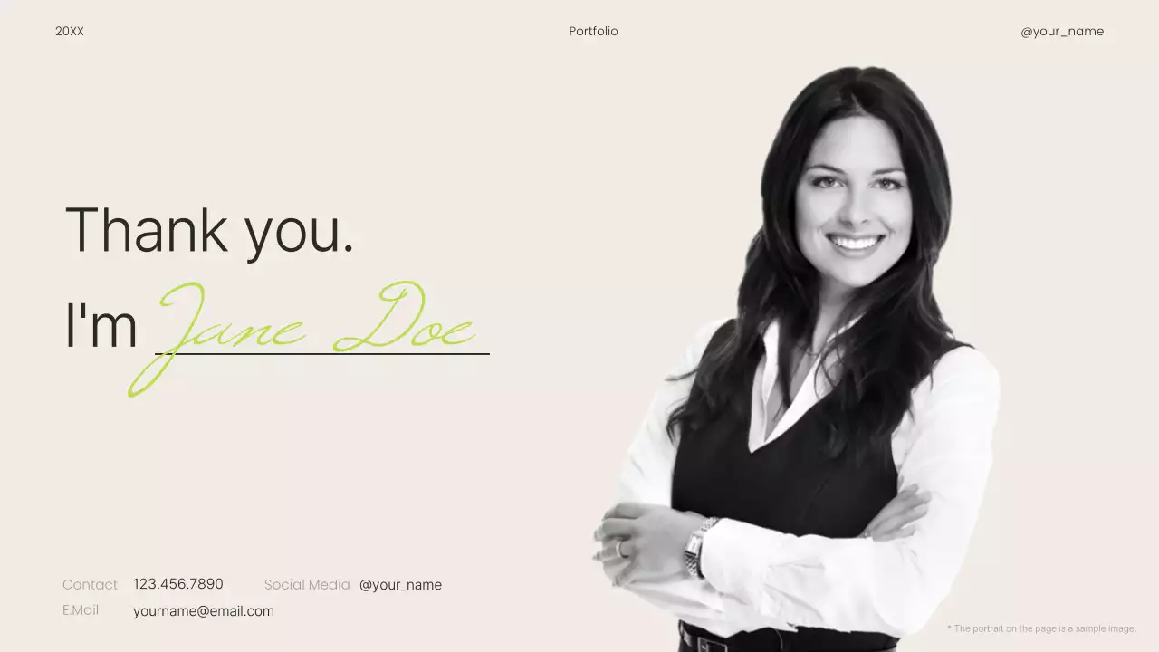 Beige Minimal Portfolio Resume Presentation