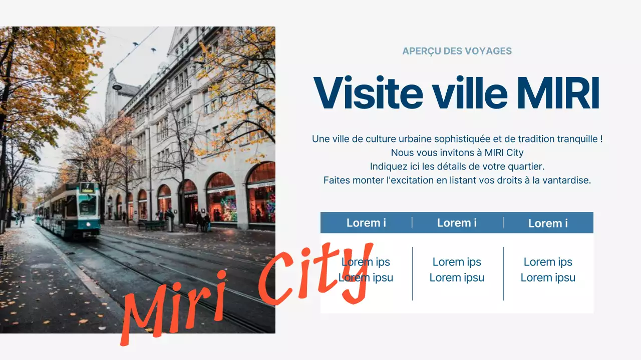 Un guide touristique moderne en bleu clair et bleu marine