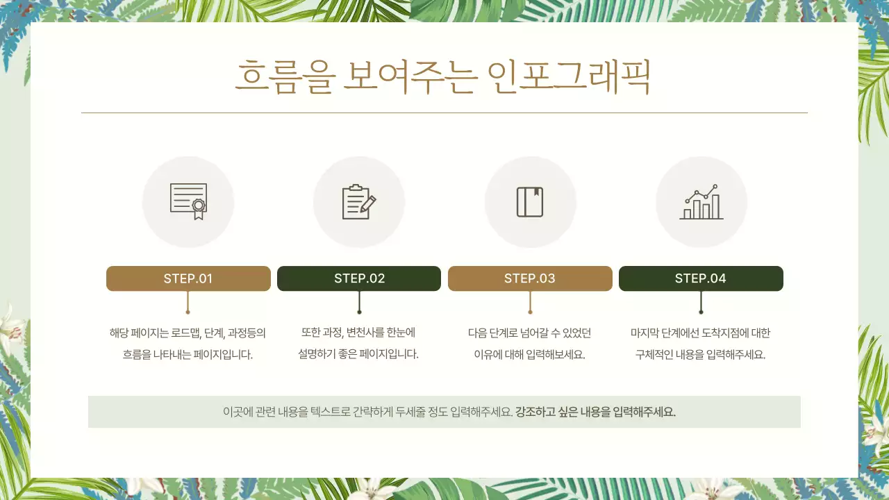 초록색의 자연적인 느낌의 브랜드 홍보