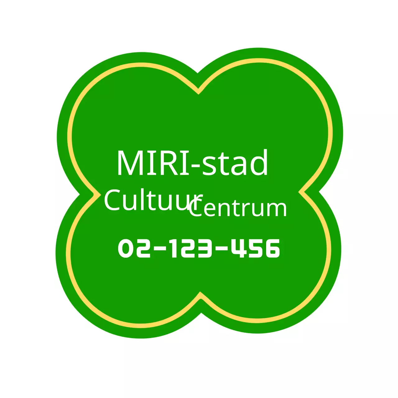 Logo Cultureel Centrum in de vorm van een groen klavertje